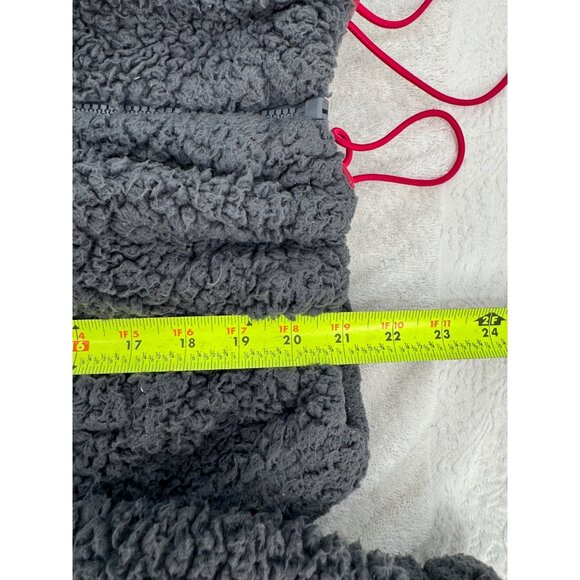 UO Willow Fuzzy Blue Drawstring Teddy Jacket - Picture 6 of 8